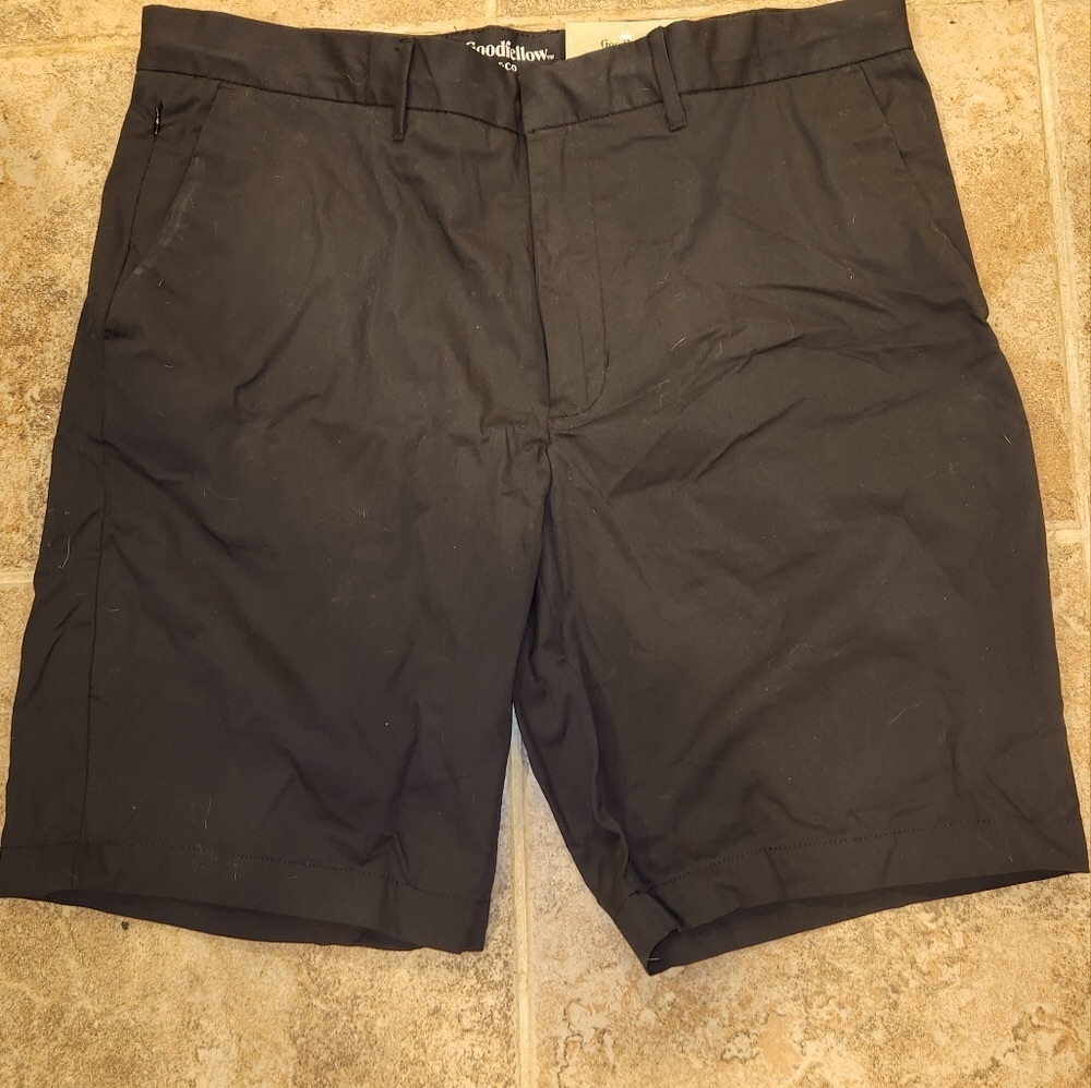 Goodfellow's Men's stretch tech shirts black size 38 - Picture 1 of 8